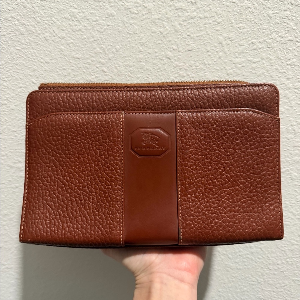 Burberry Brown Leather Clutch
